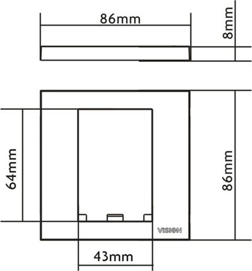 Изображение Vision Techconnect 3 Ramka 2 sloty (3446602)