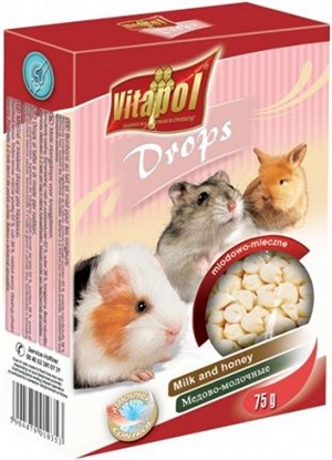 Изображение Vitapol DROPSY DLA GRYZONI MLECZNO-MIODOWE 75g