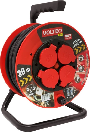 Picture of Volteo PRZEDŁUŻACZ HEAVY DUTY NA BĘBNIE 20M PRZEWÓD H05RR-F 3*1,5MM