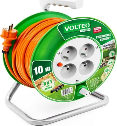 Изображение Volteo PRZEDŁUŻACZ OGRODOWY NA BĘBNIE 10M PRZEWÓD H05VV-F 3*1MM