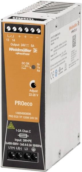 Изображение Weidmuller Zasilacz stabilizowany PRO ECO 120W 24V 5A