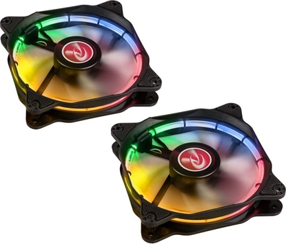 Изображение Wentylator Raijintek Auras RGB 120mm 2-pack (0R400037)