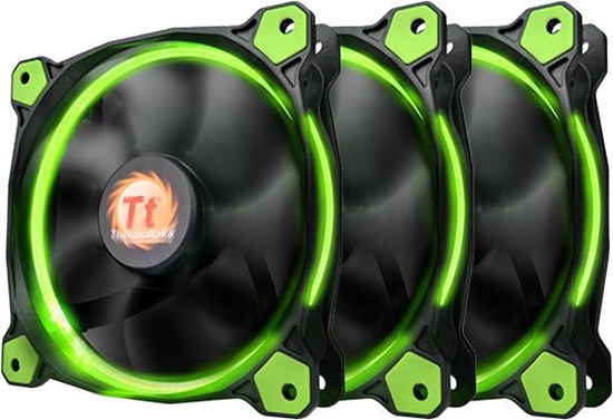 Picture of Wentylator Thermaltake Riing 12 LED Green 3-pack (CL-F055-PL12GR-A)