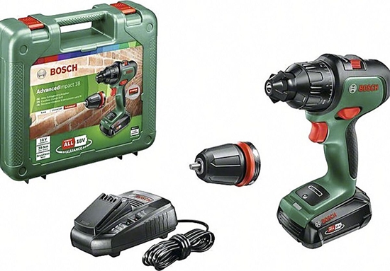 Picture of Bosch AdvancedImpact 18 1500 RPM Keyless 1.1 kg Black, Green