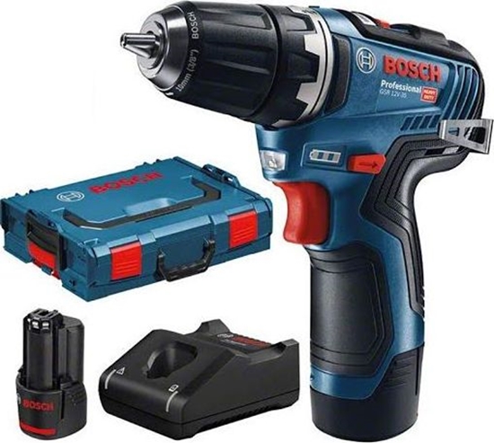 Picture of Bosch GSB 12V-35 Professional 1750 RPM Keyless 800 g Black, Blue