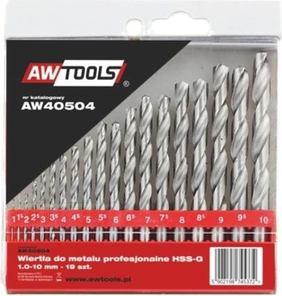 Picture of Wiertło AWTools HSS walcowe 1,5 2 7 4,5 4 5,5 5 1 3 2,5 3,5 6 10 6,5 7,5 8 8,5 9 9,5mm zestaw (AW41203)