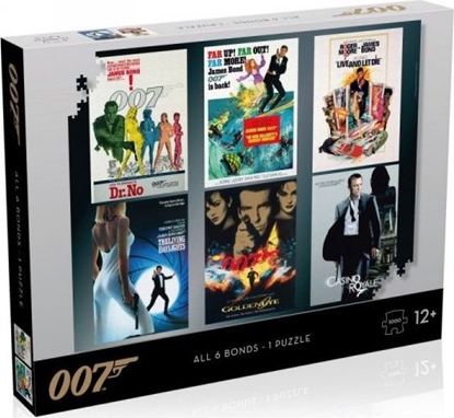 Изображение Winning Moves Puzzle James Bond 007 Actor Debut 1000 elementów