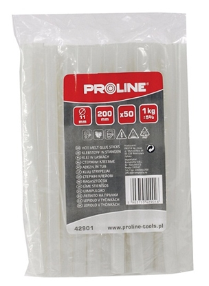 Изображение Wkłady klejowe Pro-Line 11 mm x 200 mm przezroczyste 50 szt. 1 kg 42901