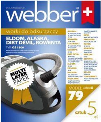 Изображение Worek do odkurzacza Webber WORKI WEBBER DO OS 1300 ELDOM WORKI OS1300