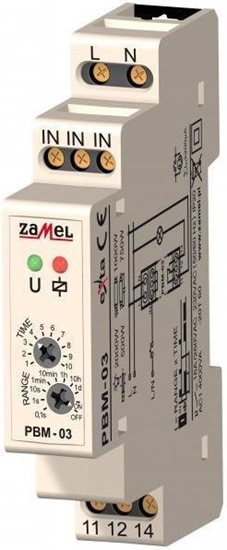 Изображение Zamel Przekaźnik bistabilny z wyłącznikiem czasowym 230V AC PBM-03 (EXT10000065)