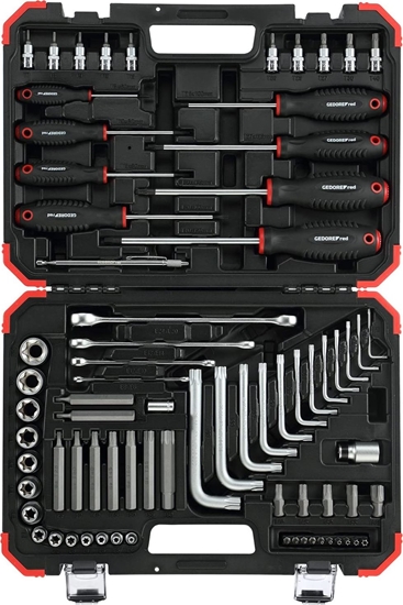 Изображение Wiertło Gedore Gedore Red Torx screwing tool set, 1/4 "+ 1/2", 75-Piece Tool Set (red / black, in case)