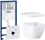 Picture of Zestaw podtynkowy Grohe WC komplektas Grohe EuroCeramic: potinkinis rėmas + klozetas + mygtukas + lėtai nusileidžiantis dangtis 39536000