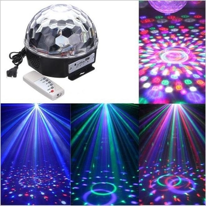 Изображение ZS39 KULA DYSKOTEKOWA LED MAGIC DISCO LASER USB uniwersalny