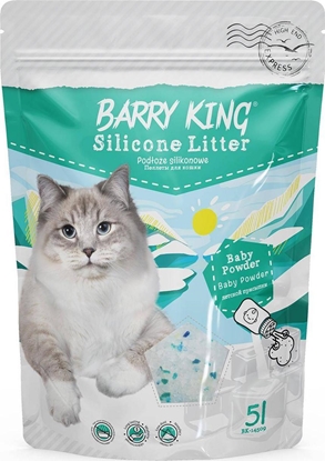 Attēls no Żwirek dla kota Barry King Barry King Podłoże Baby Powder 5l Silikonowe Dla Kota