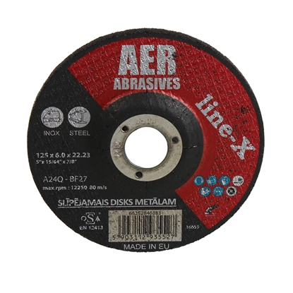 Attēls no Abr.disks AER X-Line 125x6.0x22 metālam