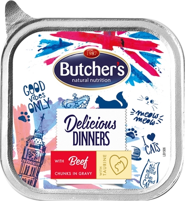 Picture of BUTCHER'S Delicious Dinners Pieces with beef in sauce - wet cat food - 100g