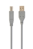 Изображение Cablexpert CCP-USB2-AMBM-6G USB 2.0 A-plug B-plug 6ft cable, grey color | Cablexpert | CCP-USB2-AMBM-6G | USB 2.0 A-plug B-plug 6ft cable