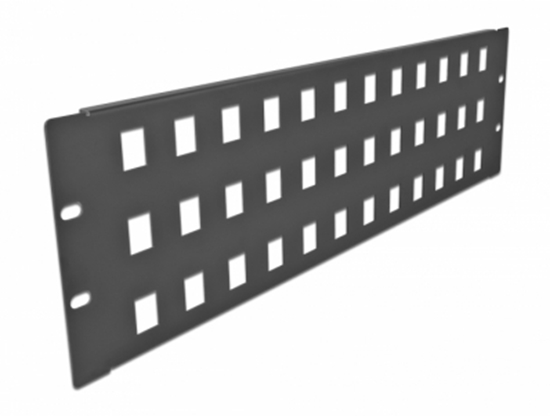 Изображение Delock 19″ Keystone Patch Panel 48 port 3U black