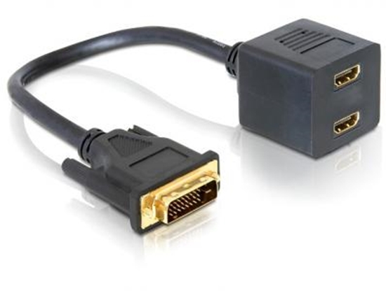 Picture of Delock Adapter DVI 25 male to 2x HDMI female