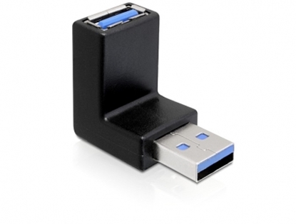 Attēls no Delock Adapter USB 3.0 male-female angled 270° vertical