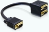 Изображение Delock Adapter VGA male to 2x VGA female, black