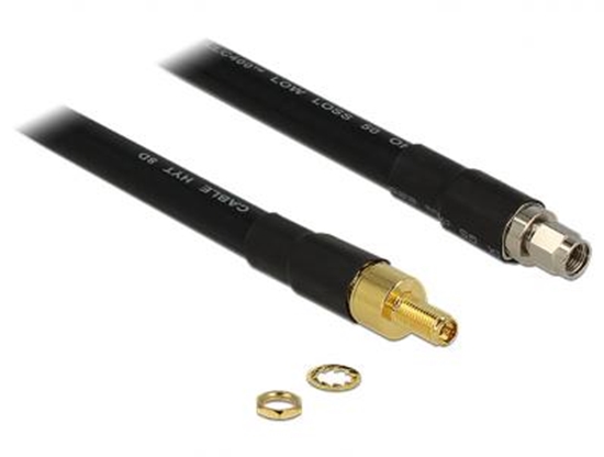 Изображение Delock Antenna Cable RP-SMA Plug  RP-SMA Jack CFD400 LLC400 0.4 m low loss