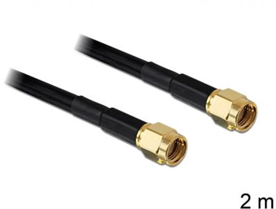 Picture of Delock Antenna Cable RP-SMA Plug  RP-SMA Plug LMR195 2 m