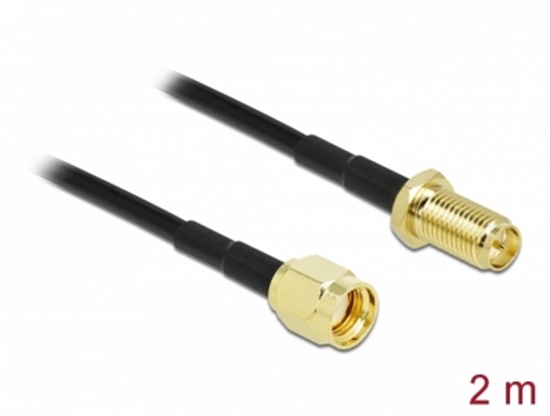 Изображение Delock Antenna Cable RP-SMA plug to RP-SMA jack LMR/CFD100 2 m low loss