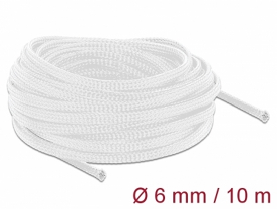 Picture of Delock Braided Sleeving stretchable 10 m x 6 mm white