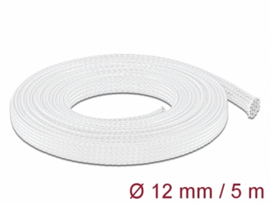 Picture of Delock Braided Sleeving stretchable 5 m x 12 mm white