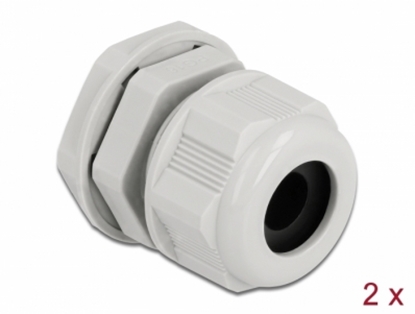 Изображение Delock Cable Gland PG16 for round cable grey 2 pieces