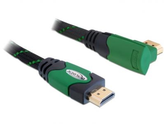 Изображение Delock Cable High Speed HDMI with Ethernet â HDMI A male  HDMI A male angled 4K 5 m