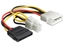 Attēls no Delock Cable Power Molex 4 pin male  SATA 15 pin female + P4 male