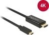 Изображение Delock Cable USB Type-C™ male > HDMI male (DP Alt Mode) 4K 30 Hz 3 m black