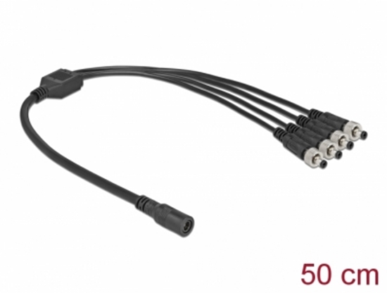 Picture of Delock DC Splitter Cable 5.5 x 2.1 mm 1 x female to 4 x male screwable