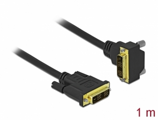 Picture of Delock DVI Cable 18+1 male to 18+1 male angled 1 m