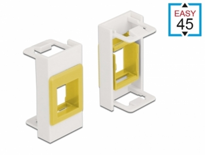 Picture of Delock Easy 45 Module Keystone Holder 22.5 x 45 mm, white / yellow