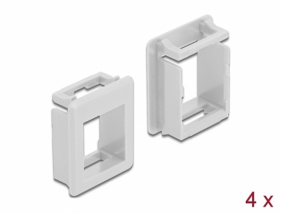 Изображение Delock Keystone Holder for cases 4 pieces white