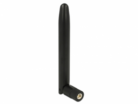 Picture of Delock LoRa Antenna SMA plug 0.5 dBi omnidirectional with tilt joint black