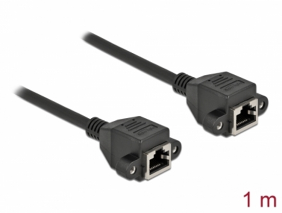 Изображение Delock Network Extension Cable S/FTP RJ45 jack to RJ45 jack Cat.6A 1 m black