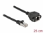 Изображение Delock Network Extension Cable S/FTP RJ45 plug to RJ45 jack Cat.6A 25 cm black