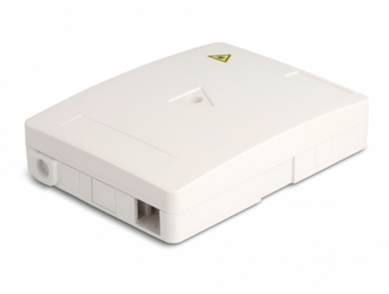 Picture of Delock Optical Fiber Connection Box for wall mounting for 2 x SC Simplex or LC Duplex white