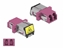 Picture of Delock Optical Fiber Coupler with laser protection flip LC Duplex female to LC Duplex female Multi-mode violet