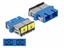 Attēls no Delock Optical Fiber Coupler with laser protection flip SC Duplex female to SC Duplex female Single-mode blue