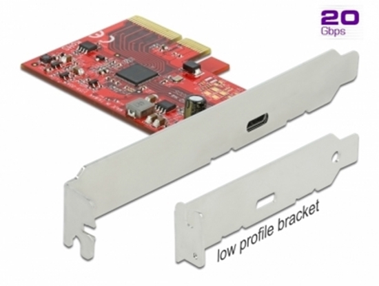 Picture of Delock PCI Express x4 Card to 1 x external SuperSpeed USB 20 Gbps (USB 3.2 Gen 2x2) USB Type-C™ female