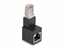 Attēls no Delock RJ45 plug to RJ45 jack Adapter Cat.6A 90° downwards angled