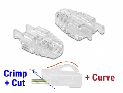 Изображение Delock Strain Relief Boot for RJ45 Crimp+Cut+Curve plug 20 pieces