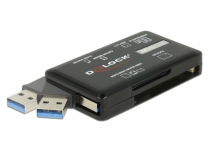 Attēls no Delock SuperSpeed USB Card Reader for CF / SD / Micro SD / MS / M2 / xD memory cards