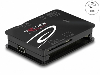 Attēls no Delock USB 2.0 Card Reader for CF / SD / Micro SD / MS / xD / M2 memory cards