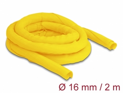 Picture of Delock Woven Sleeve self-closing heat-resistant 2 m x 16 mm yellow